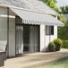 Maison Exclusive - Parasol, rayé anthracite et blanc, 350 cm
