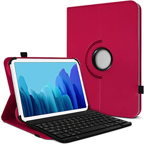 KARYLAX Beschermhoes met standfunctie, horizontaal, kleur: fuchsia, met Frans AZERTY-toetsenbord, Bluetooth, voor Tablet Asus Transformer Book T101HA 10,1 inch (25,7 cm)