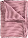 Heckettlane Bed Sprei Wafel - Bedsprei Eenpersoons - Wafeldeken - 180x260 cm - Roze