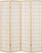 Homestyle4u Paravent - 176x175 cm - Brun - 4 pièces - Shoji