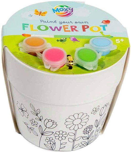 Ottosimon Bloempot Knutselset 11,5 cm Inclusief Verf en Kwast
