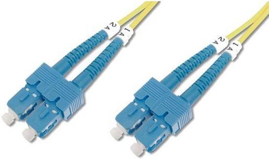 Techly 1m SC/SC 9/125 Glasvezel kabel Geel