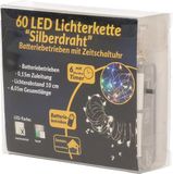 Merkloos Kerstverlichting - LED warm wit - op batterij - 6 meter - timer - draadverlichting - lichtsnoeren