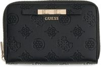 GUESS Carmella SLG Medium Zip Around Wallet Black Logo zwart