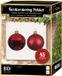 Bellatio Decorations Kerst Kerstbal en ster piek set 45x kerst rood - voor 120 cm boom - Kerstboomversiering kerst rood