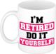 Bellatio Decorations Cadeau mok voor collega - afscheid/pensioen - roze - keramiek - 300 ml
