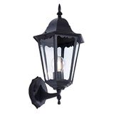 Kaja Lozana Wandlamp, zwart/rustiek goud, metaal, glas, E27, IP44, klassieke wandlamp voor buiten (zwart, UP)