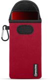 MobyDefend Hoesje - Geschikt voor Xiaomi 13 Ultra - Neopreen Pouch Met Karabijnhaak - Insteek - Riemlus - Rood
