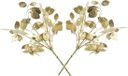 Countryfield Branche artificielle/Fleur artificielle - 2x - Lunaria - Or - 40 cm - Plastique