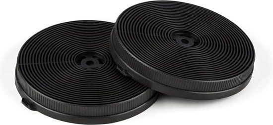 Klarstein Actief Koolfilter voor Afzuigkap - Set van 2 - Ø18,5 cm - Zwart