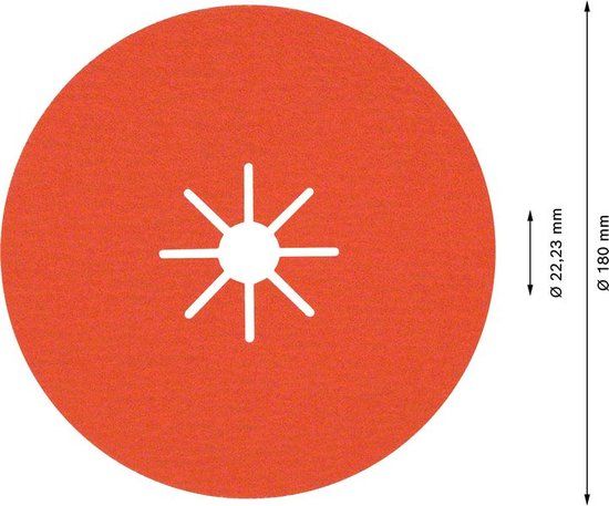 Bosch Professional Expert R782 Keramische Prisma-fiberschijf - 180mm - K80 - 1 stuk