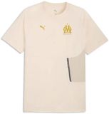Puma Olympique Marseille 25/26 Tech Reizen T-shirt Met Korte Mouwen Beige M Man