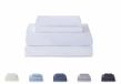 Todocama 4-delige beddengoedset, 5003, hoeslaken, 2 kussenslopen 50 x 80 cm, voor bed 90 x 190/200 cm, wit