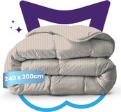 Slaapspeciaal Eazydekbed Series Vivian - Wasbaar Dekbed - Zomerdekbed zonder Overtrek - Hoesloos Dekbed - 2 in 1 Dekbed - Dekbed met Vaste Overtrek - Incl. 2 Kussenslopen - 240x200 cm