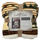 Carstens Soft Sherpa pluche plaid deken, achterland collectie 54 "x 68"