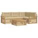 vidaXL - Buiten - bank - set - 5 - st - Wit - en - Beige - Polyester
