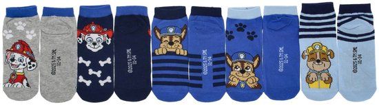 PAW Patrol Sokken - 10 Paar - Maat 31/34 - Blauw - Grijs - Kinderen