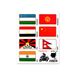 4R Quattroerre.it 8219 Stickers Vlag Ride Tour Stickers Azië voor motorkoffer, 16 x 13,5 cm