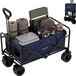 LifeGoods Bolderkar Opvouwbaar - 94L - 80KG Draagkracht - 98x59x107CM - Stevige Wielen met Rem - Inklapbare Bolderwagen met Wasbare Hoes - Blauw