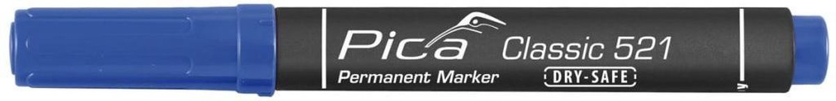 Pica PI52141 Permanent Marker - Beitel - Blauw - 2-6mm