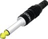 Hicon HI-J63M07 Jackplug 6.35 mm Fiche, droit Nombre de pôles : 2 Mono Noir 1 pièce(s)