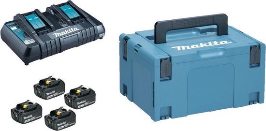 Makita 197720-6 18V Li-Ion Accu Starterset (4x 3.0Ah) + Duolader in Mbox