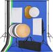 vidaXL Fotostudioset met softboxlampen, achtergrond en reflector