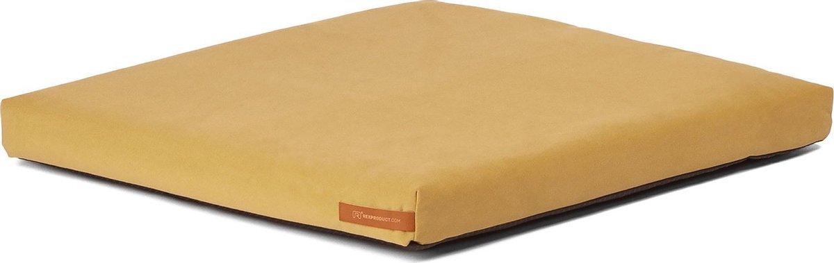 Rexproduct Softpet ecological bed, hondenbed, kattenbed, dierenbed, hondenmand, kattenmand, hondenkussen, kattenkussen, gerecycled geel