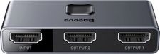 Baseus Matrix HDMI Switcher - HDMI Splitter - 4K - Grijs