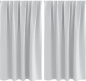 vidaXL Blackout Gordijnen met Ringen 2 stuks Lichtgrijs 140 x 140 cm