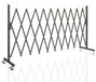 Barrière extensible sur roues, 330x120 cm, portail de jardin télescopique