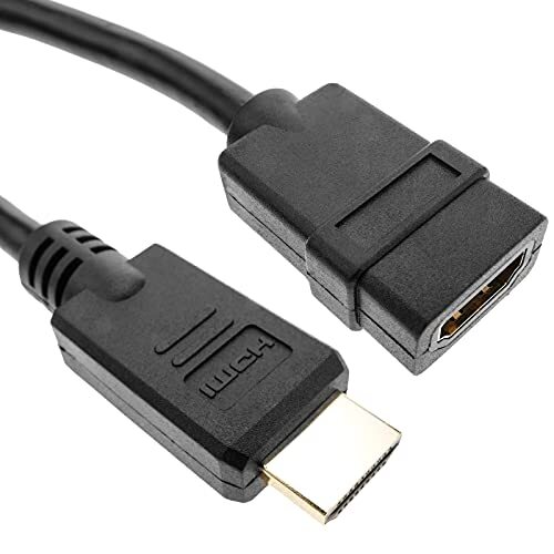 BEMATIK.COM BeMatik - Kabel HDMI 1.4 type A mannelijk naar vrouwelijk 20cm