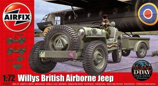 Airfix Speelgoed Model Kits - Willys Jeep Trailer&Gun (02339)