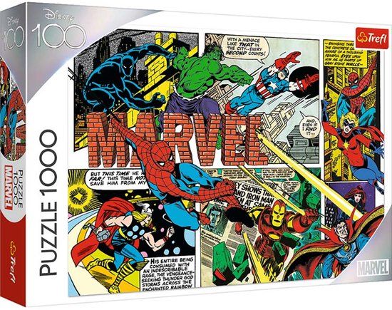 4KidsOnly Trefl Puzzel 1000 stukjes Avengers Disney 100 - Legpuzzel Marvel