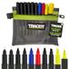 Tracer 2.0 Permanente Marker Kit met Case. 10 x Mixed Tip Size Marker Pennen - Meerdere kleuren, waaronder rode, blauwe, gele en zwarte pennen