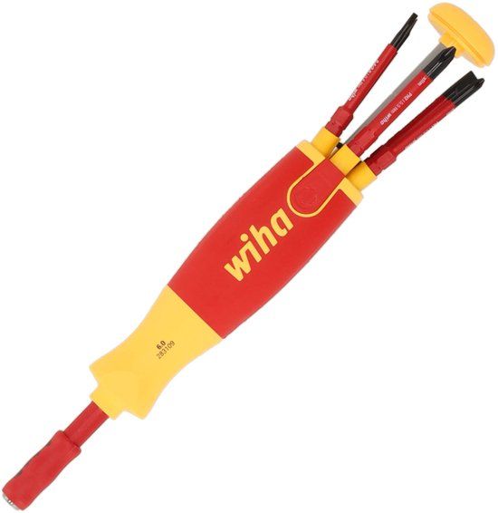 Wiha Schroevendraaier met bitmagazijn LiftUp electric Sleufkop, Phillips met 6 slimBits in blister - 38612
