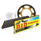 Kettingset DID Stealth 520/118 clipslot goud voor KTM Duke SX EXC RACING SX-F Racing LC4 EGS Super Competition RC EXC-F 150-520 cc