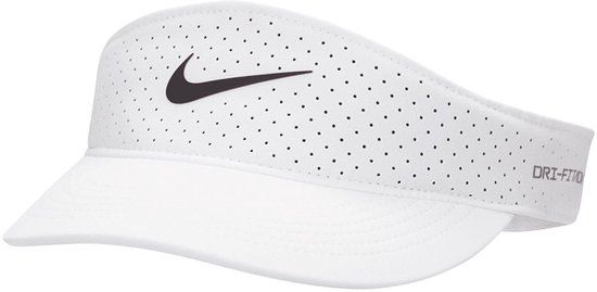 Nike Dri-FIT ADV Ace Visor Zonneklep Senior - Wit - Zwart - Unisex