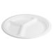Garcia de Pou 125.19 Plaat, Rond, Bagasse, Wit, 3 compartimenten, 26 cm