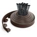 VOUNOT Flexibele Gazonrand Kunststof, met 30 Grondankers, Lengte 10 m Hoogte 5 cm, Bruin