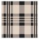 Safavieh Hedendaags tapijt voor woonkamer, eetkamer, slaapkamer - Courtyard Collection, korte pool, zwart en botten, 90 x 90 cm