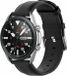 By Qubix - Classic leren bandje - Zwart - Smartwatch bandje 22mm