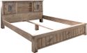 MASSIVMOEBEL24 bed RAILWAY #343 beige 180 x 200 cm