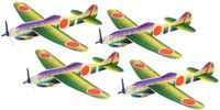 Henbrandt Speelgoed luchtmacht vliegtuigen Airgliders 010 - 4x - Fighter Hayate - uitdeelcadeautjes - 19 cm