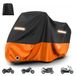 Favoto Motorhoes XL Oxford stofdicht waterdicht met gat voor hangslot, winddichte riemen voor scooter 220 x 105 x 125 cm