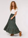 Apricot Maxirok met bloemenprint en lagen