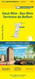Haut-Rhin Michelin 315 Wegenkaart Bas-Rhin, Haut-Rhin, Territoire de Belfort