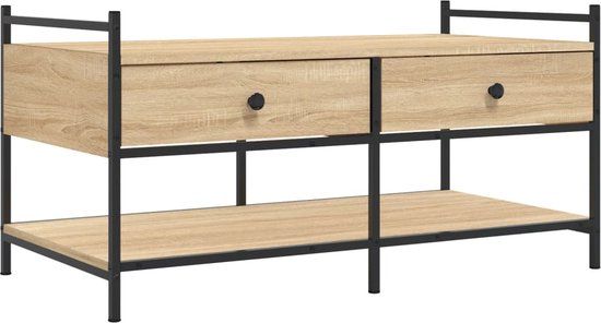 VidaXL Salontafel 99x50x50 cm Sonoma Eiken