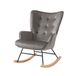 BAÏTA Suzie Rocking Chair Fauteuil in Grijs Fluweel