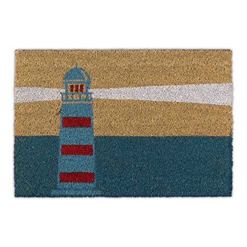 Relaxdays Deurmat Kokos - 40x60 cm - Vuurtoren - Antislip - Binnen & Buiten